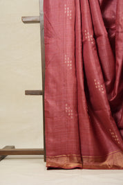 Pink Tussar Silk Saree - SRPTSS59-PI