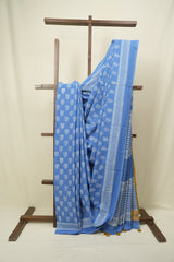 Blue HBP Cotton Saree - SRBCS3487