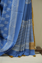 Blue HBP Cotton Saree - SRBCS3487