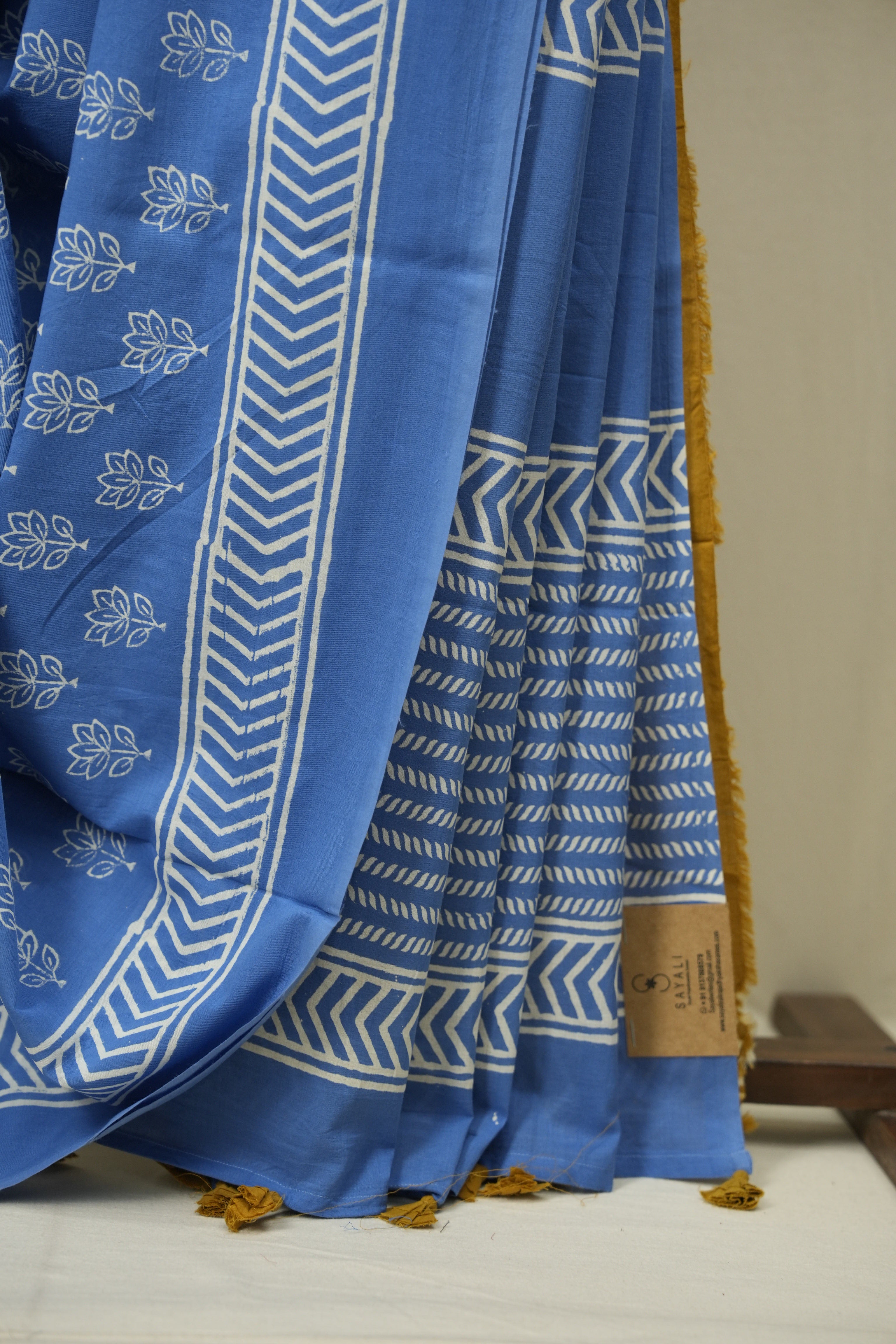 Blue HBP Cotton Saree - SRBCS3487