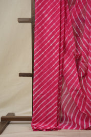 Pink Cotton Leheriya Saree - SRPMCLS284