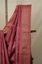 Pink Tussar Silk Saree - SRPTSS59-PI