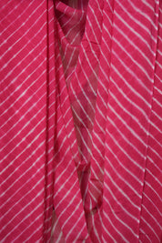 Pink Cotton Leheriya Saree - SRPMCLS284