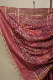 Pink Tussar Silk Saree - SRPTSS59-PI
