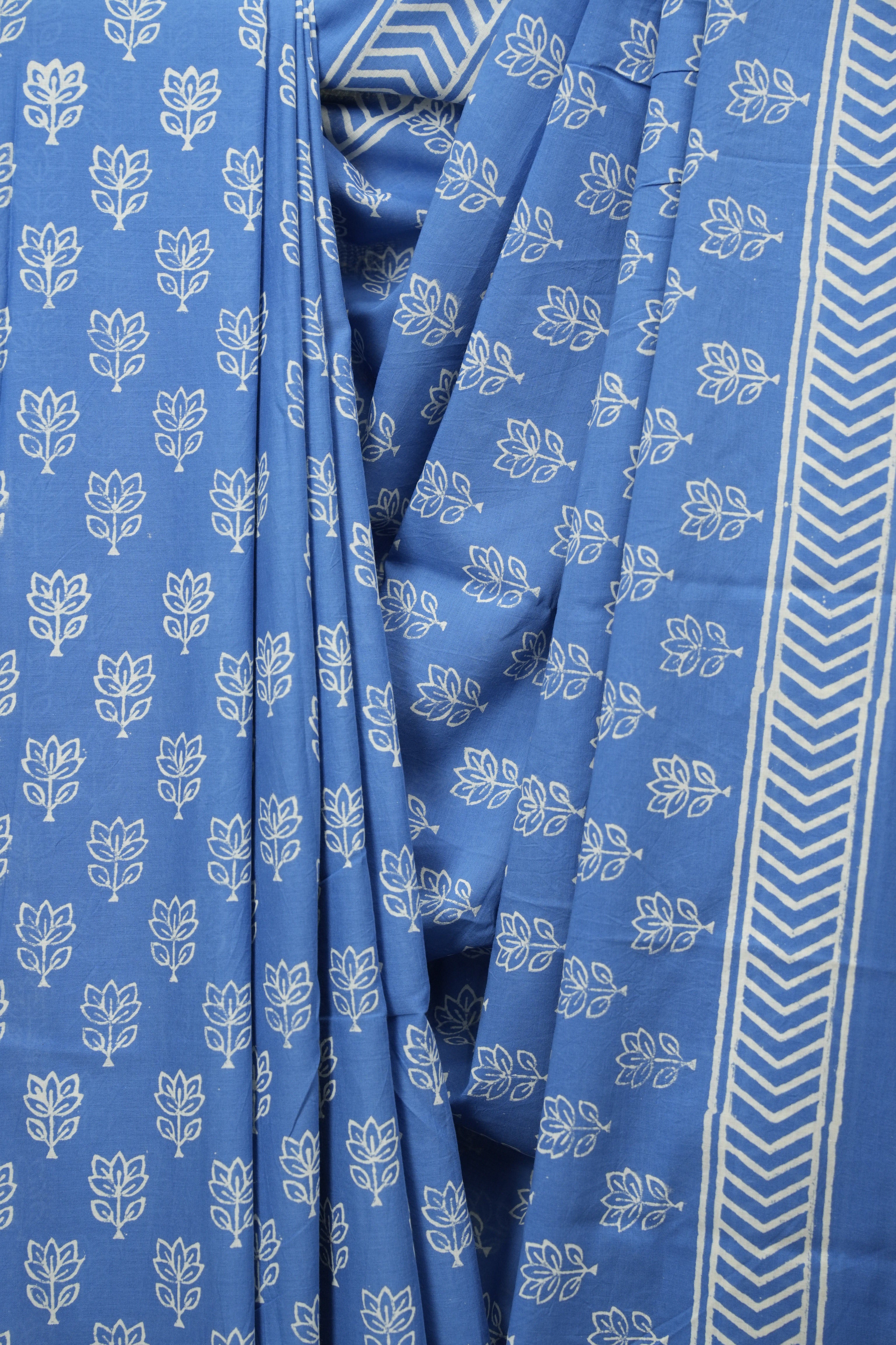 Blue HBP Cotton Saree - SRBCS3487