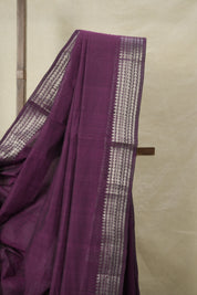 Purple Cotton Mangalgiri Saree - SRPCMS65