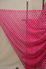 Pink Cotton Leheriya Saree - SRPMCLS284