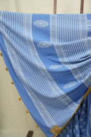 Blue HBP Cotton Saree - SRBCS3487
