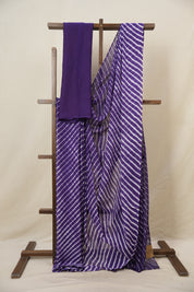 Violet Cotton Leheriya Saree - SRVMCLS286