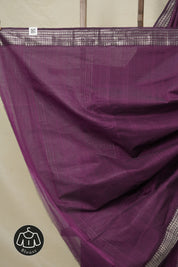 Purple Cotton Mangalgiri Saree - SRPCMS65
