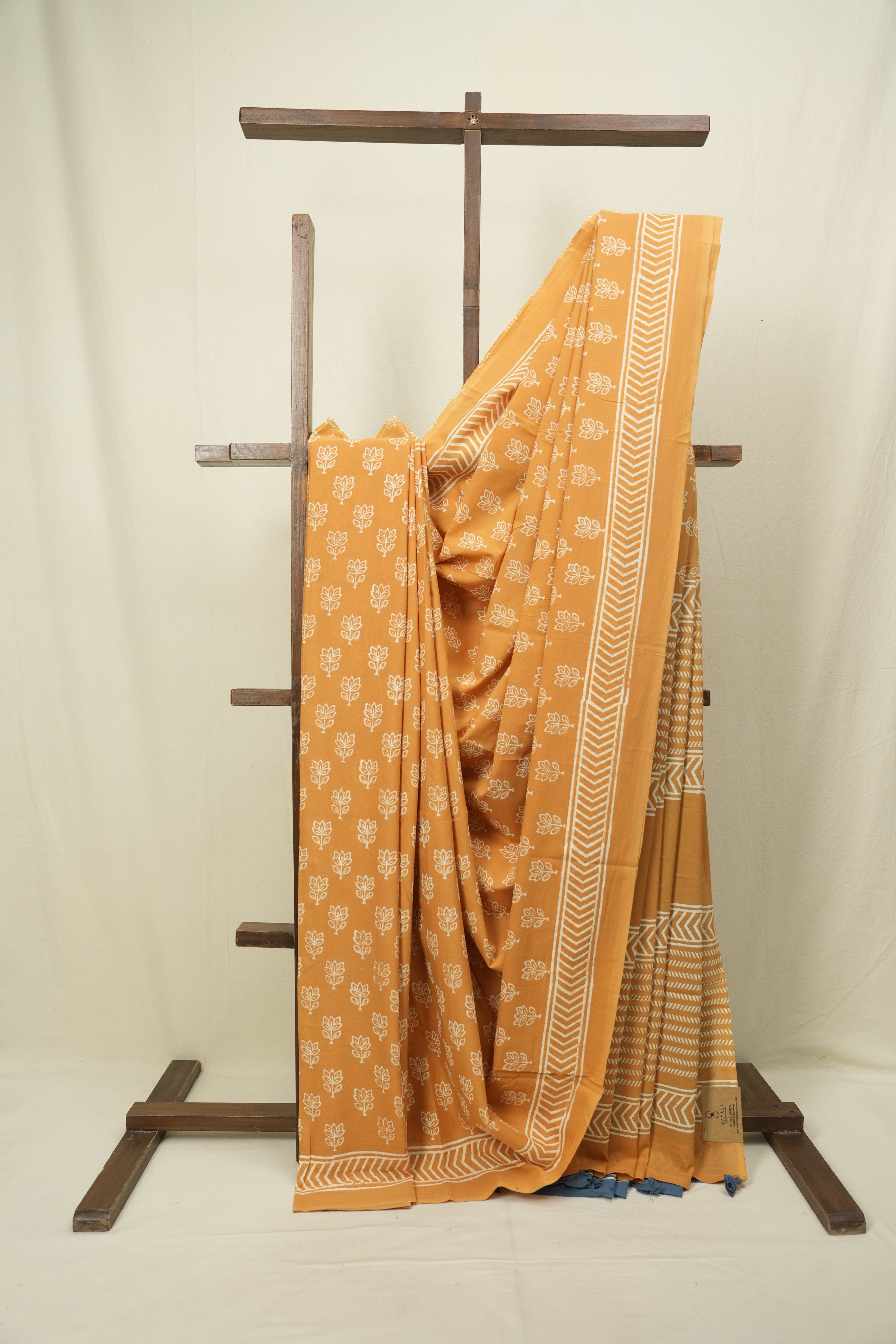 Orange HBP Cotton Saree - SROCS3486