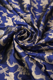Royal Blue Banarasi Silk Saree - Saavari - SSRBBSS80