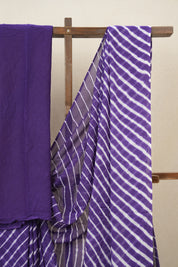 Violet Cotton Leheriya Saree - SRVMCLS286