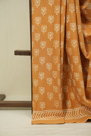 Orange HBP Cotton Saree - SROCS3486