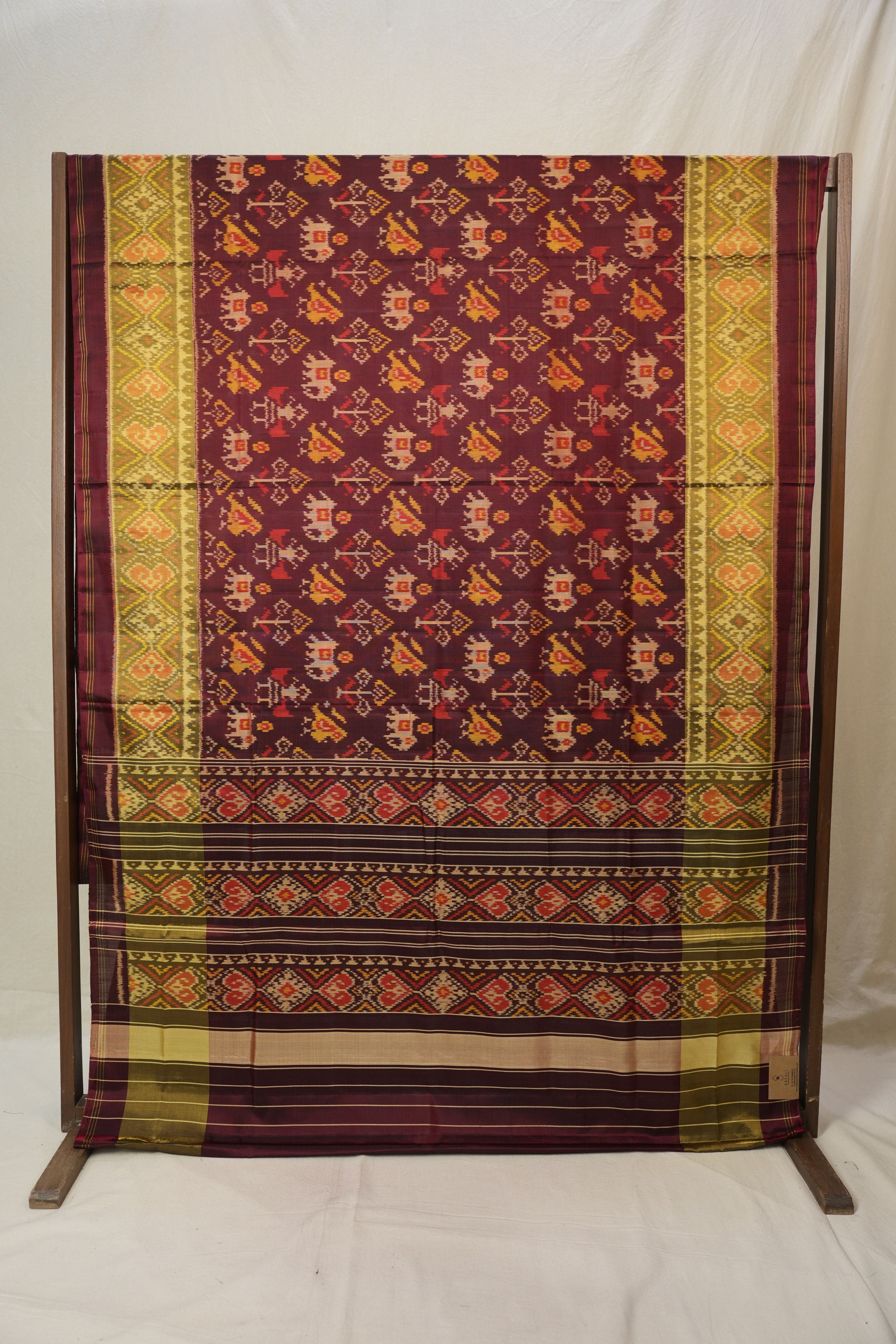 Maroon Rajkot Patola Silk Saree - SRMRPSS584
