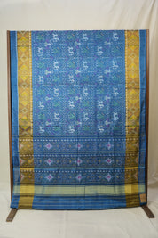 Teal Blue Rajkot Patola Silk Saree - SRTBRPSS582