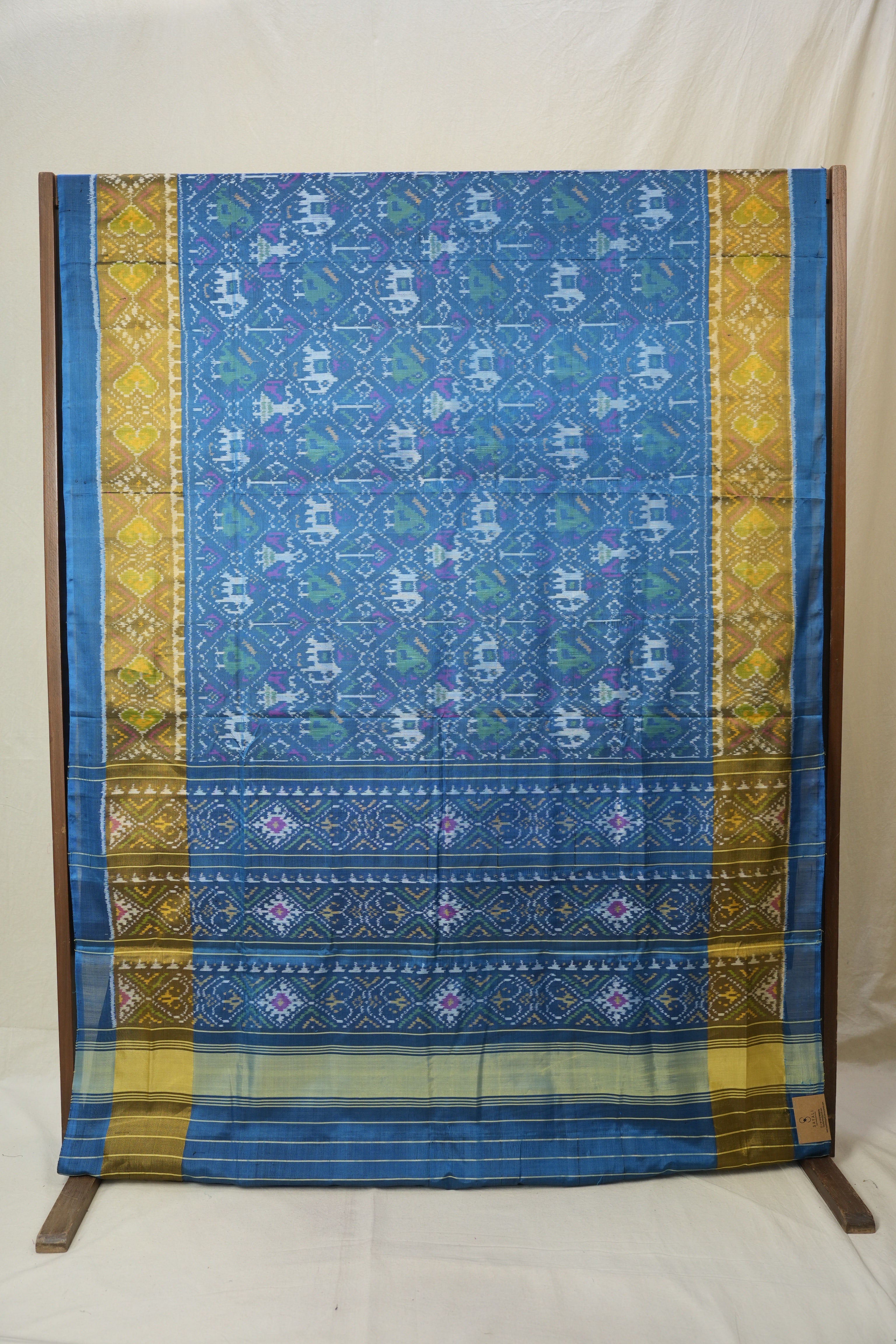 Teal Blue Rajkot Patola Silk Saree - SRTBRPSS582
