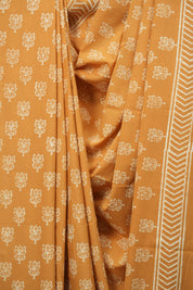 Orange HBP Cotton Saree - SROCS3486