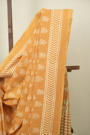 Orange HBP Cotton Saree - SROCS3486
