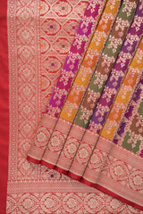 Multicolor Banarasi Silk Saree - Saavari - SSMBSS53