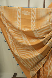 Orange HBP Cotton Saree - SROCS3486