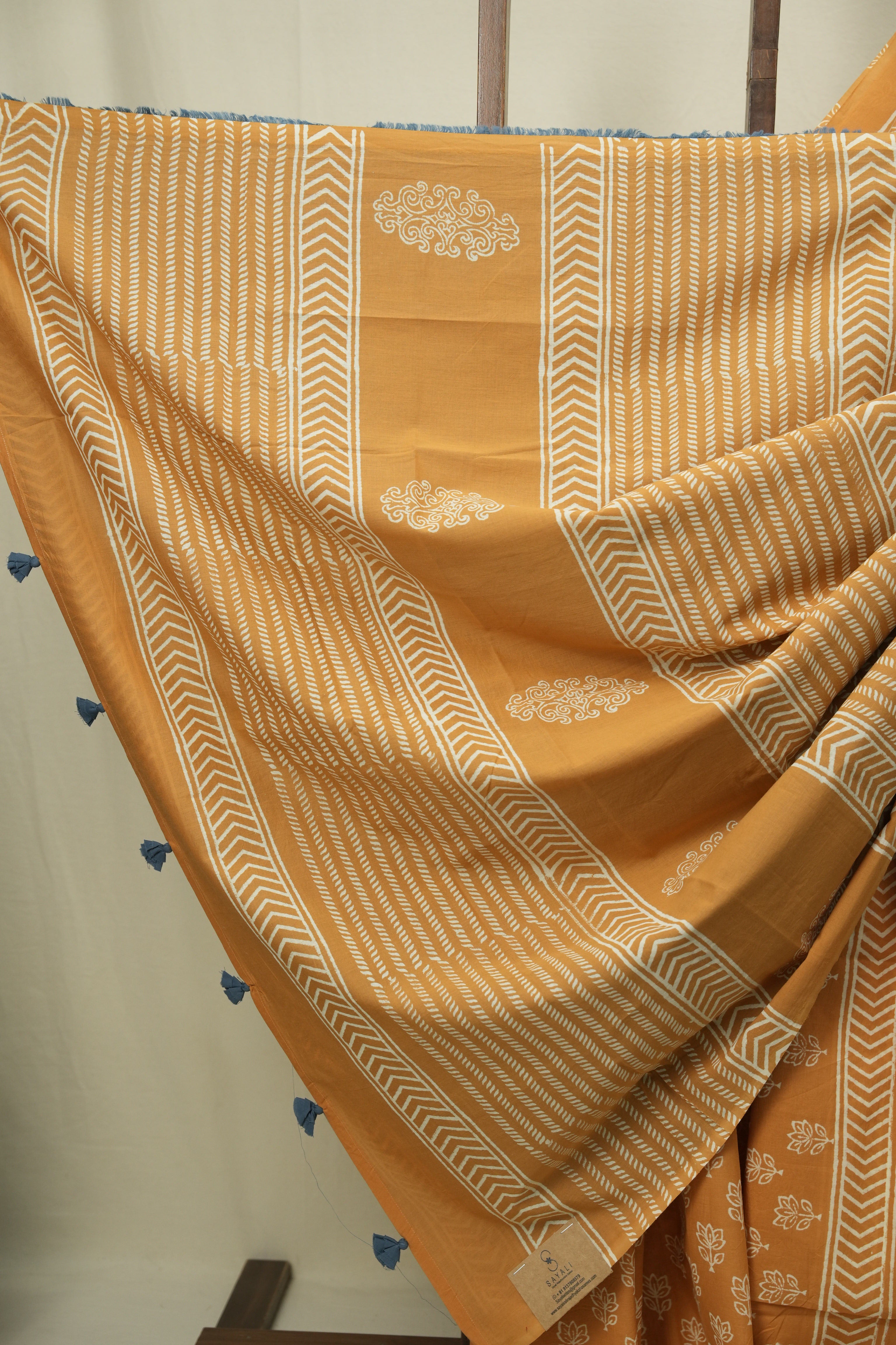 Orange HBP Cotton Saree - SROCS3486