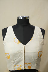 Cream Cotton Blouse - SRCCB22