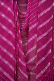 Pink Cotton Leheriya Saree - SRPMCLS289