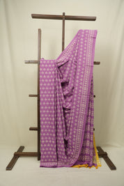 Purple HBP Cotton Saree - SRPCS3484