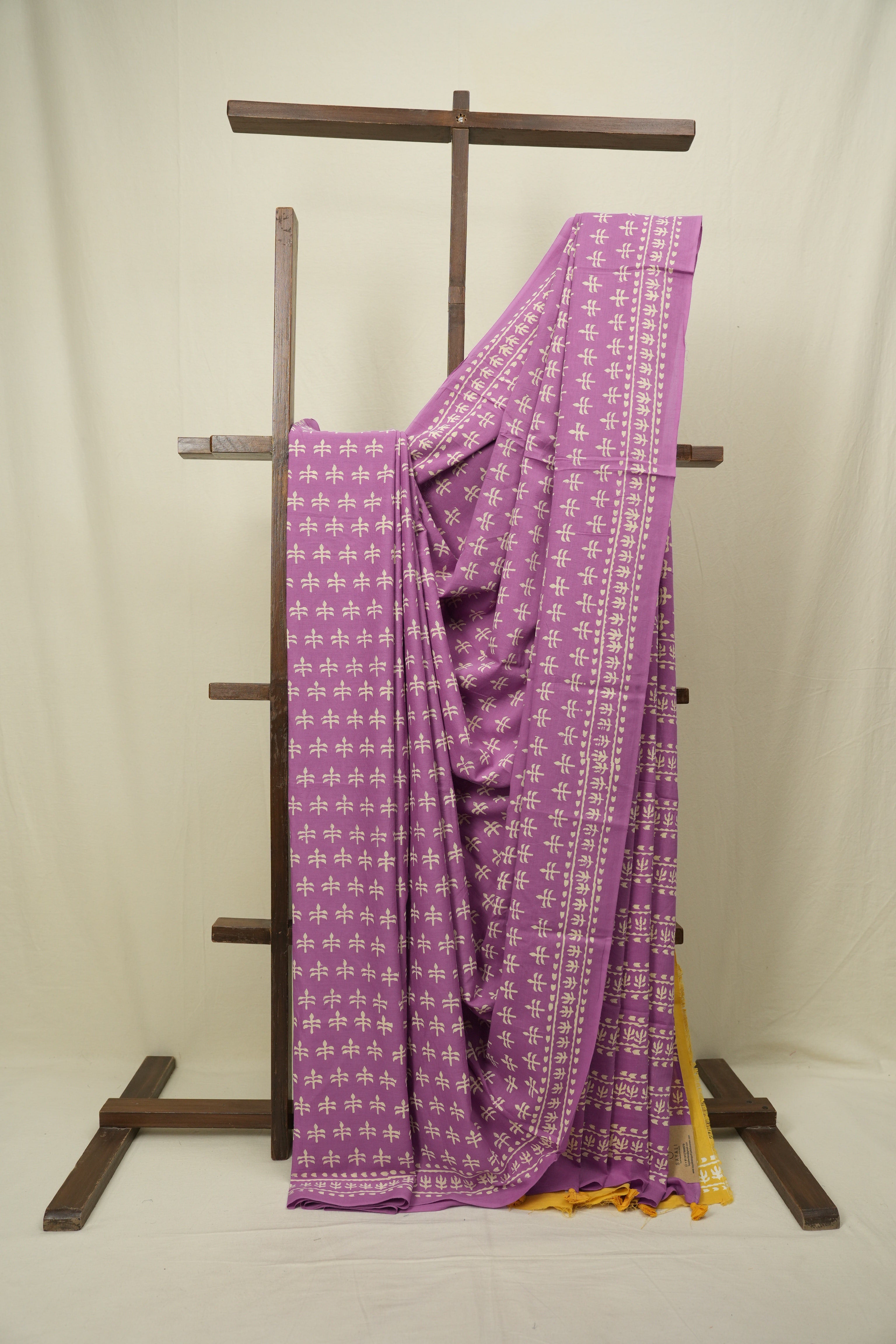 Purple HBP Cotton Saree - SRPCS3484