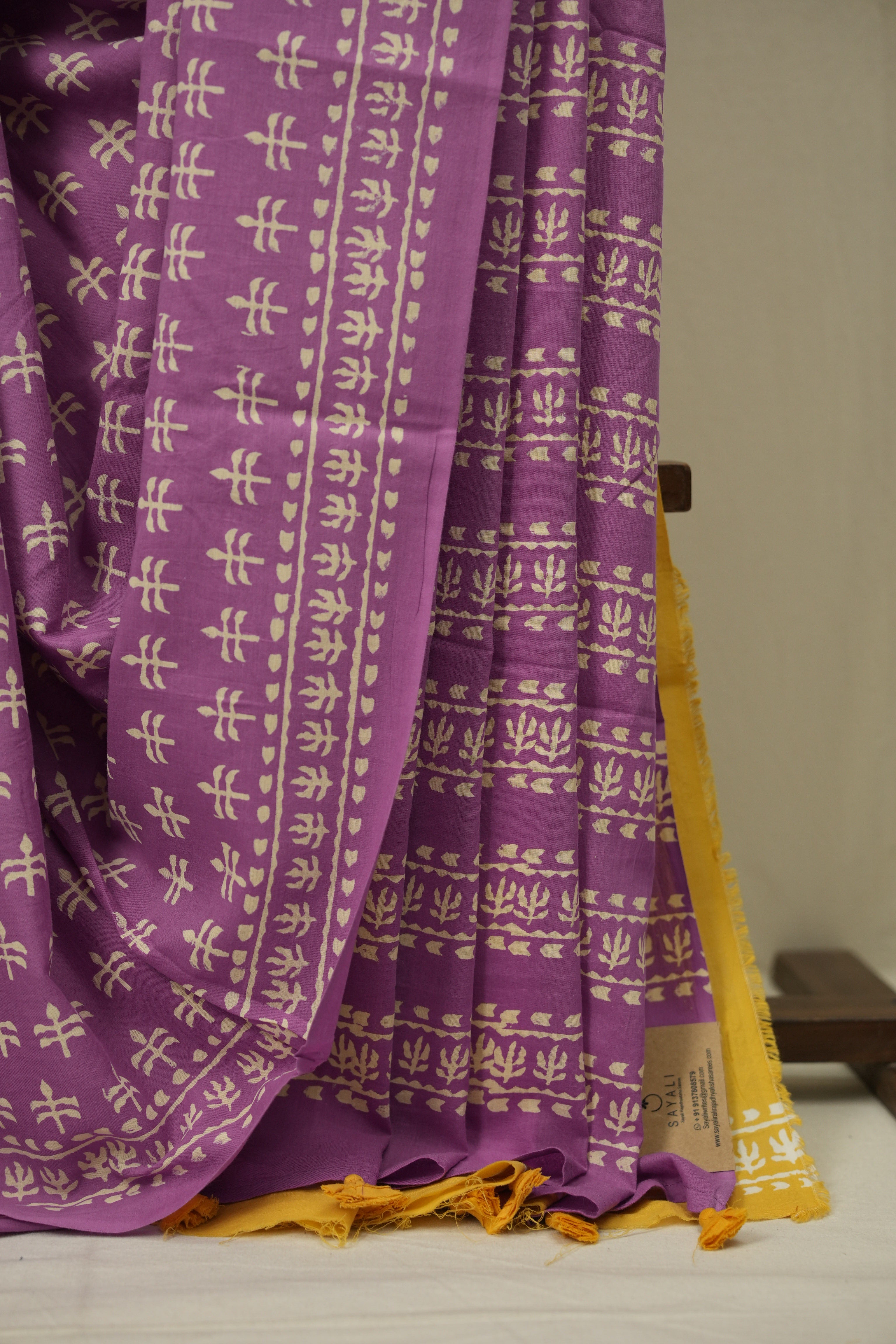 Purple HBP Cotton Saree - SRPCS3484
