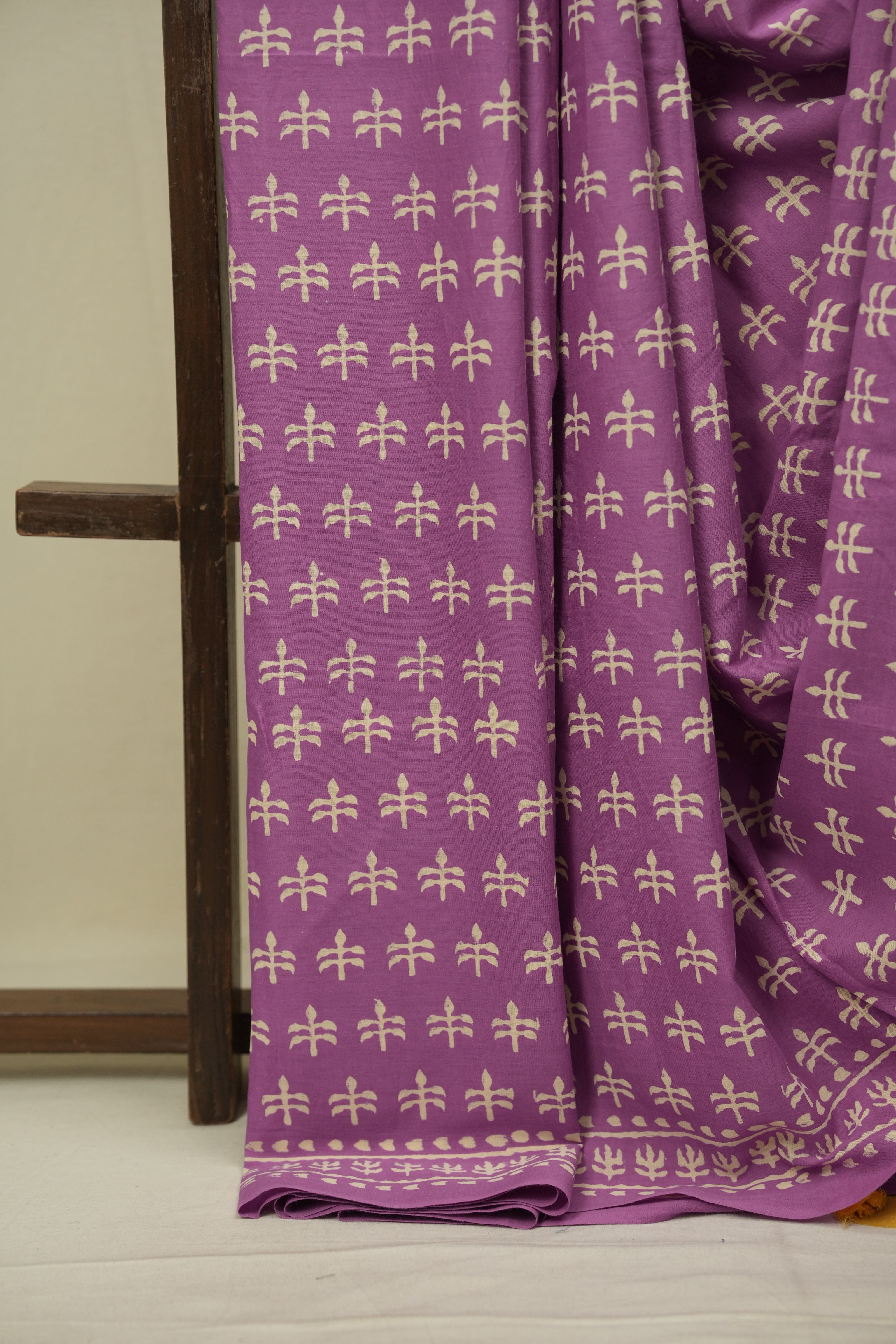 Purple HBP Cotton Saree - SRPCS3484