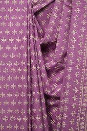 Purple HBP Cotton Saree - SRPCS3484