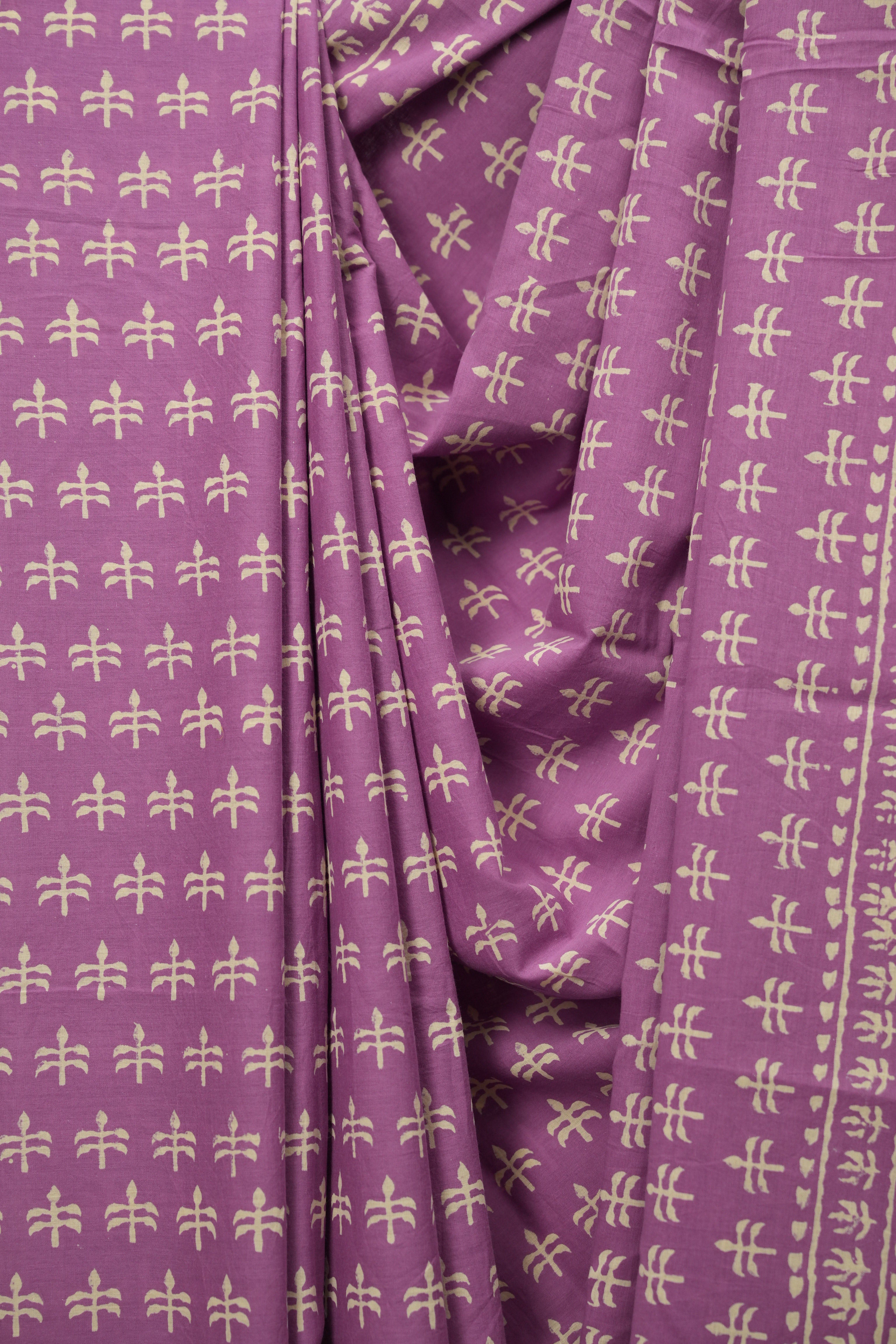 Purple HBP Cotton Saree - SRPCS3484