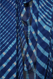 Blue Cotton Leheriya Saree - SRBMCLS292