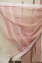 Blush Pink Big Checks Cotton Patteda Anchu Saree - SRBPPAS332