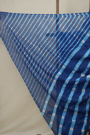 Blue Cotton Leheriya Saree - SRBMCLS292