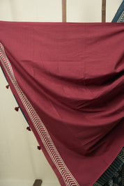 Teal Blue HBP Cotton Saree - SRTBCS3481