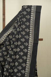 Black HBP Cotton Saree - SRBCS3482