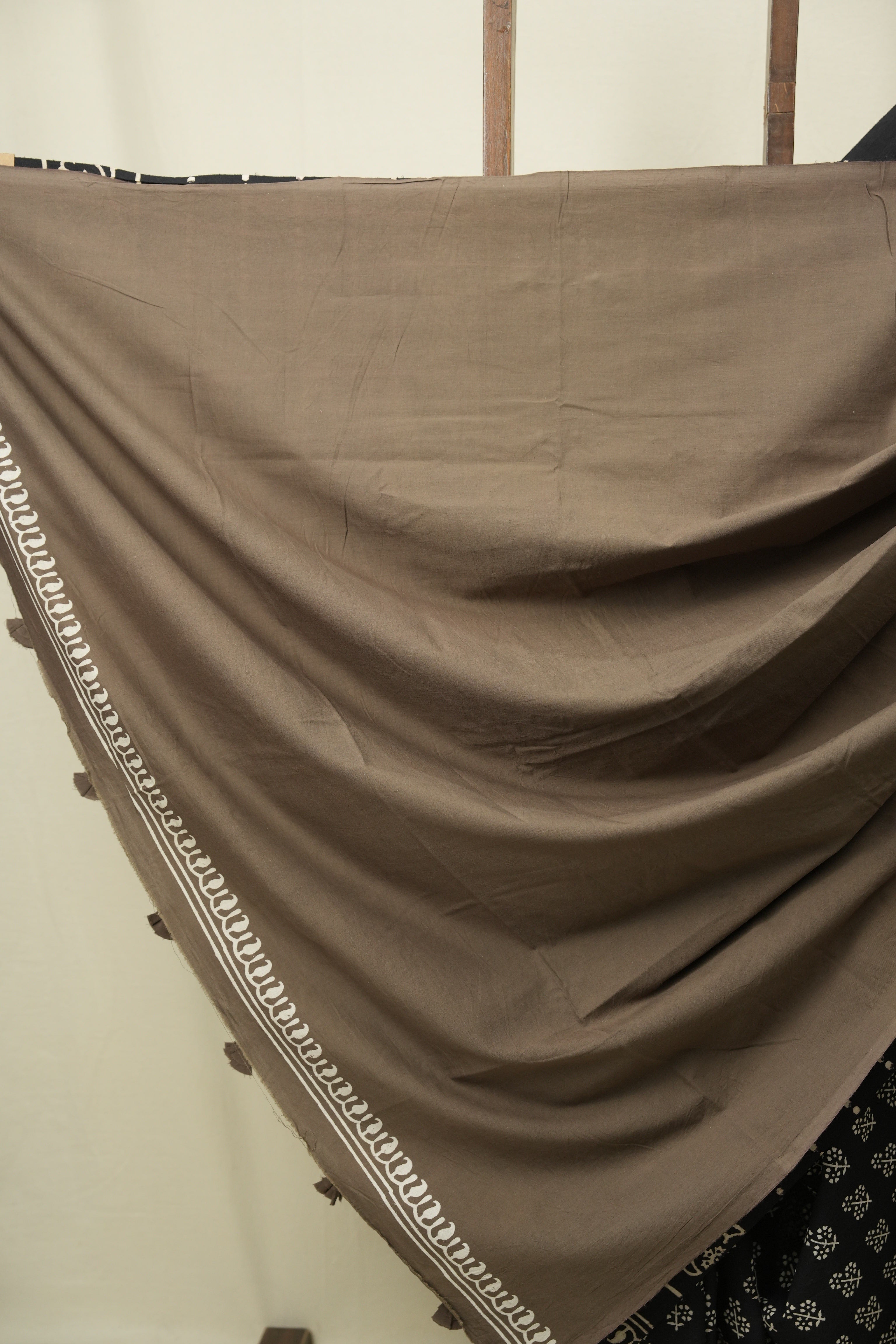 Black HBP Cotton Saree - SRBCS3482