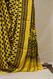 Yellow HBP Modal Silk Saree - SRYMSS527