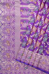Two Tone Purple Banarasi Silk Saree - Saavari - SSTTPBSS68