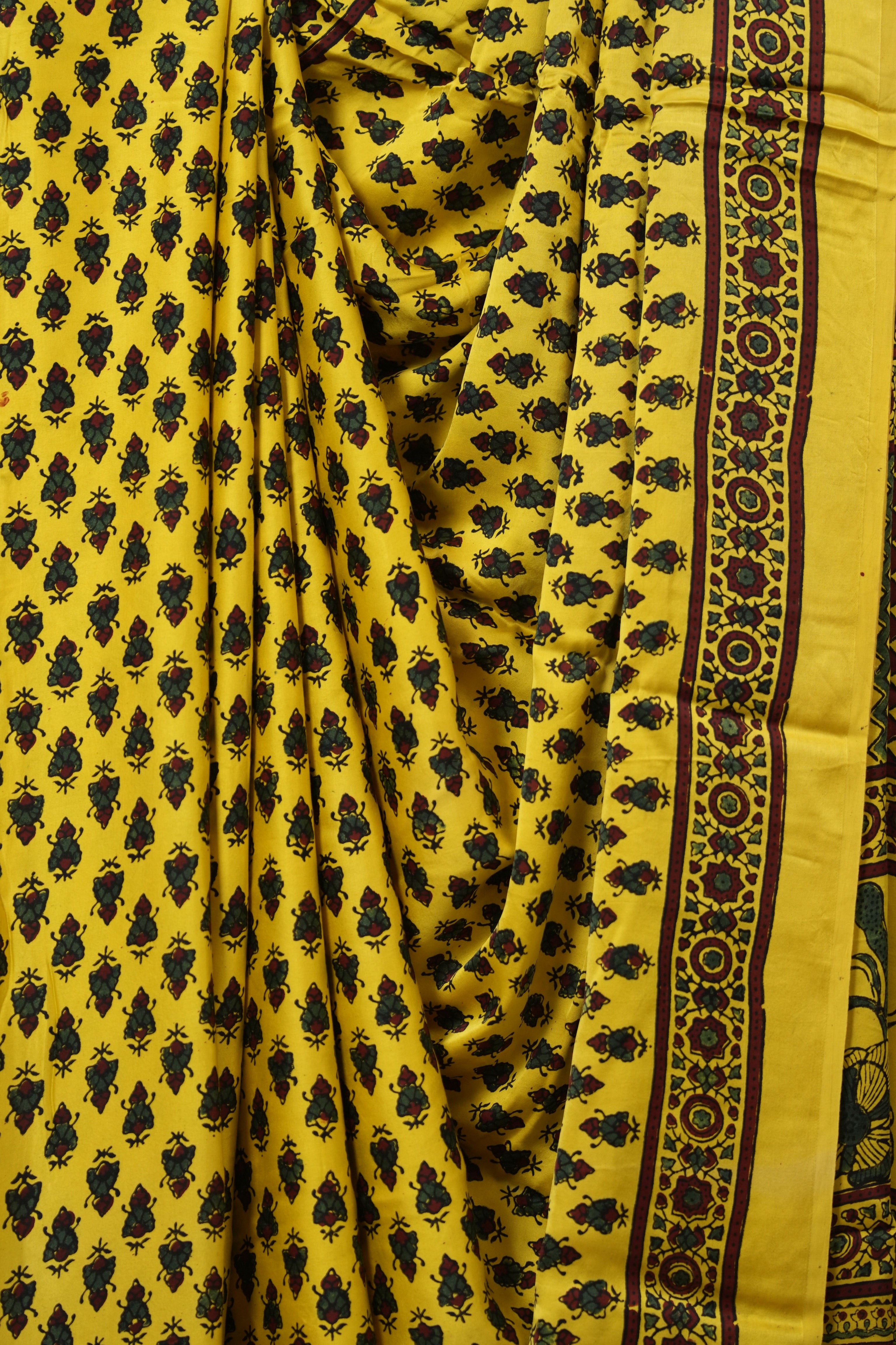 Yellow HBP Modal Silk Saree - SRYMSS527