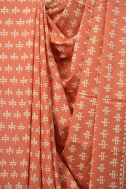 Peach HBP Cotton Saree - SRPCS3483