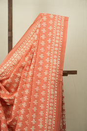 Peach HBP Cotton Saree - SRPCS3483