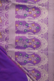 Two Tone Purple Banarasi Silk Saree - Saavari - SSTTPBSS68