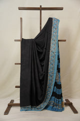 Black HBP Modal Silk Saree - SRBMSS520