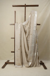 Grey Georgette Banarasi Silk Saree - SRGGBSS774