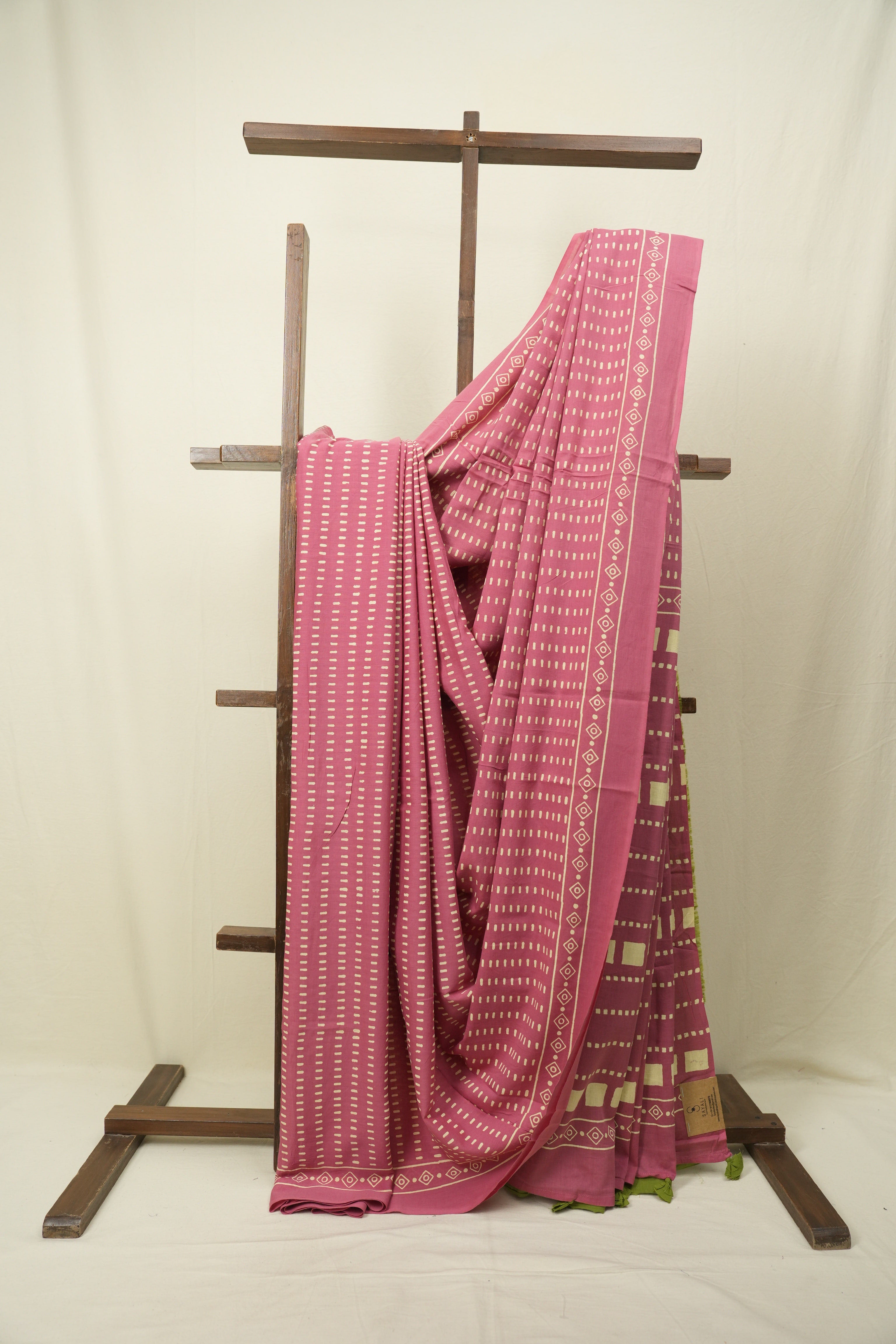 Pink HBP Cotton Saree - SRPCS3480