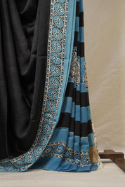 Black HBP Modal Silk Saree - SRBMSS520